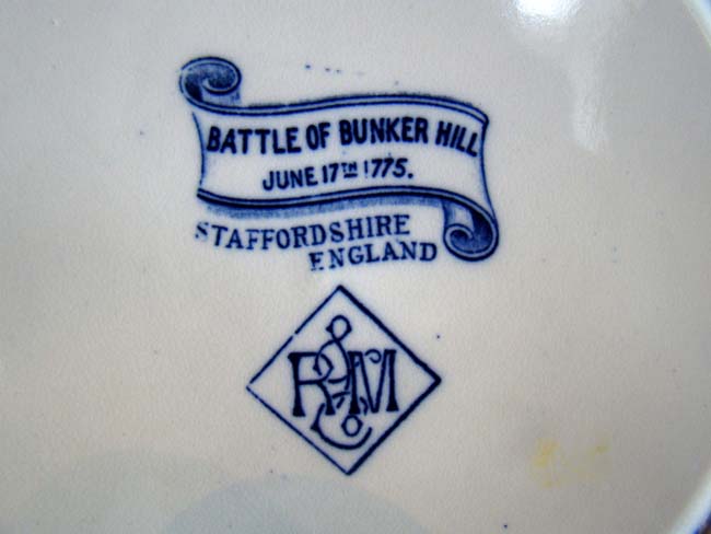 A fabulous and rare historical Staffordshire plate depicting "The Battle of Bunker Hill, June 17, 1775." — image 2